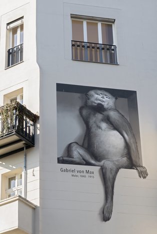 Wandbemalung in der Gabriel-Max-Straße